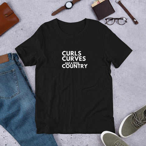 Curls Curves Country Unisex T-Shirt