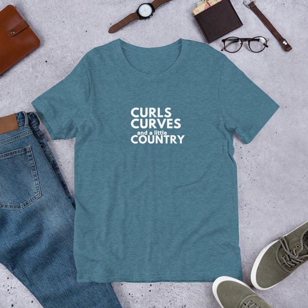 Curls Curves Country Unisex T-Shirt