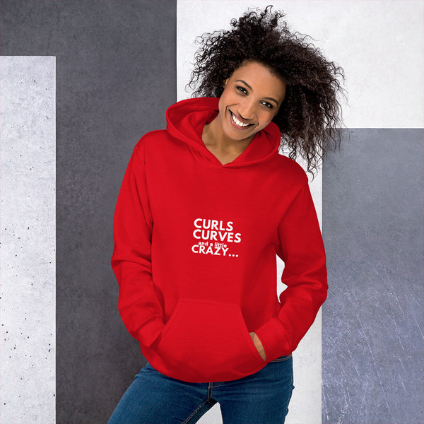 Curls Curves Crazy Unisex Hoodie