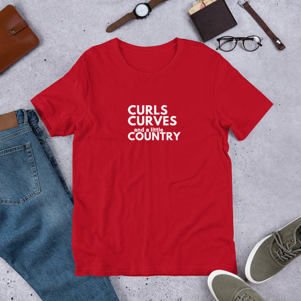 Curls Curves Country Unisex T-Shirt