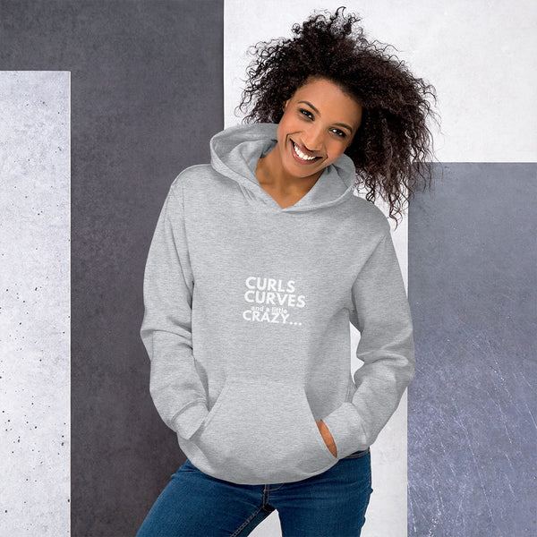 Curls Curves Crazy Unisex Hoodie