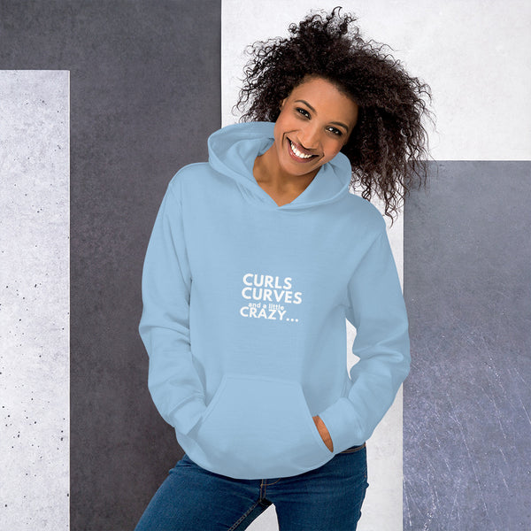 Curls Curves Crazy Unisex Hoodie