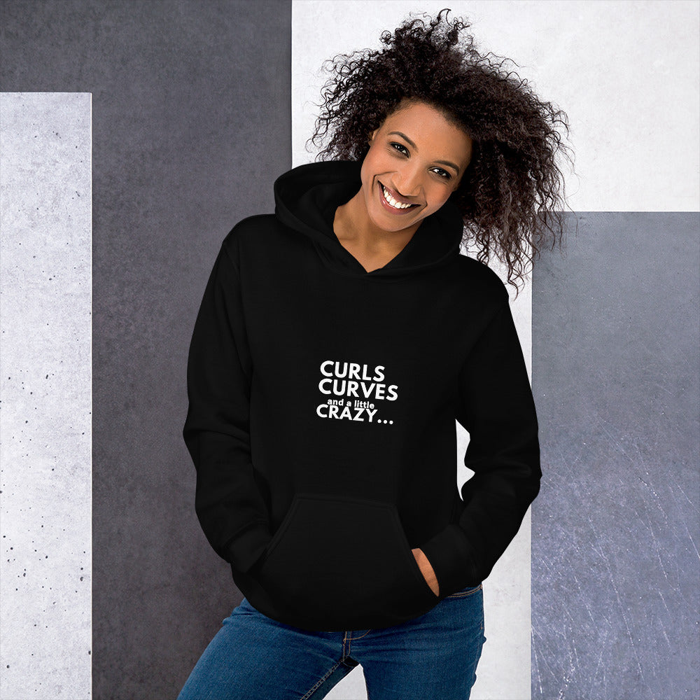 Curls Curves Crazy Unisex Hoodie